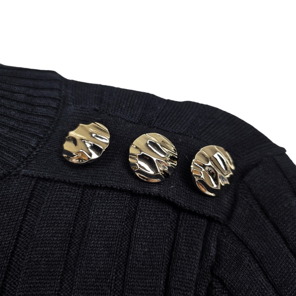 Eloquii Womens Black Ivory Mock Neck Stripe Sweater Midi Dress Size 18/20 NWT - Picture 7 of 8